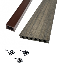 KIT Complet Terrasse Bois Composite SUPRADECK - Glory Nevado - 22x140x2200 mm